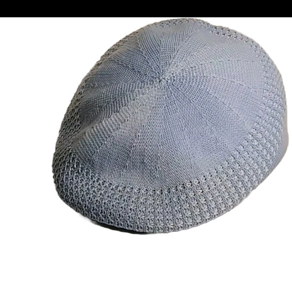"Blue Mesh Knitted Flat Cap 🦋 Y2K Whimsygoth Cottagecore Boho Fairycore Hat"(2E